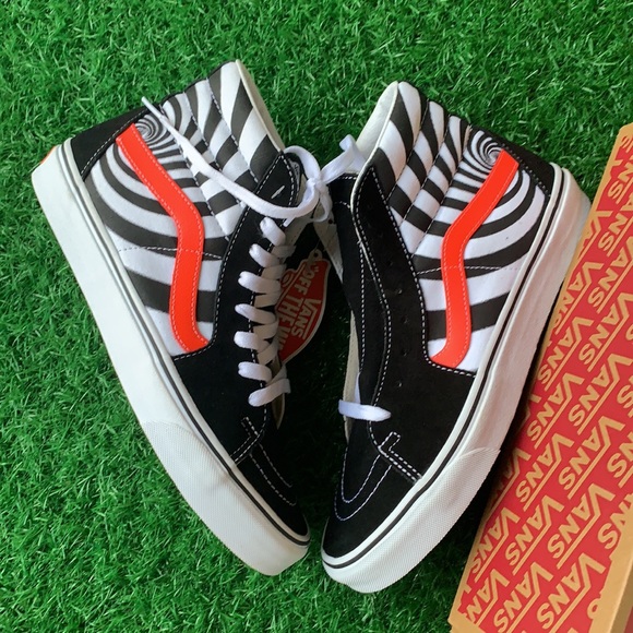 VANS SK8-HI Swirl Black/Flery Coral men’s - Picture 15 of 16